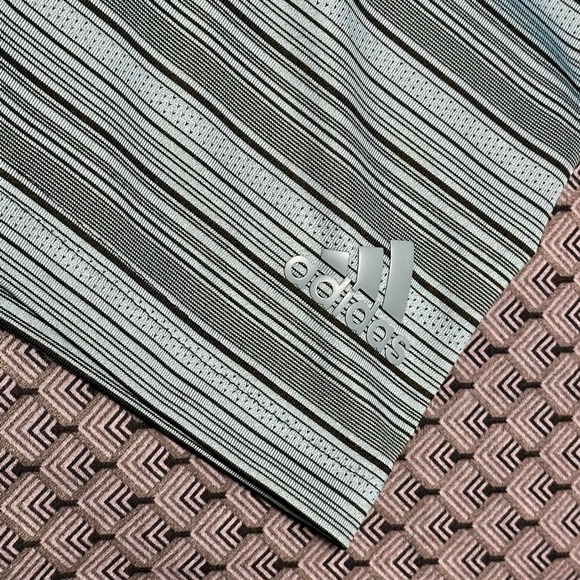 Adidas Men’s Blue/Grey Striped Golf Polo Size L - Picture 4 of 10